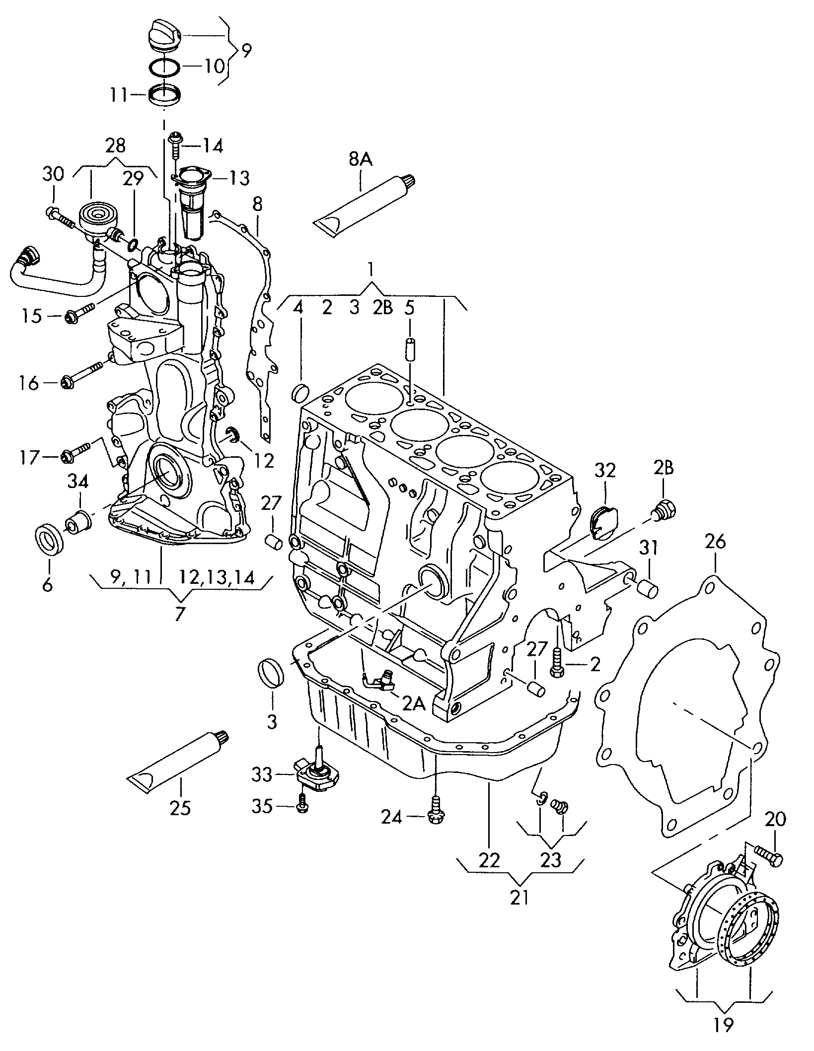 Skoda 03C 109 287 F - Прокладка, крышка картера (блок-картер двигателя) parts5.com