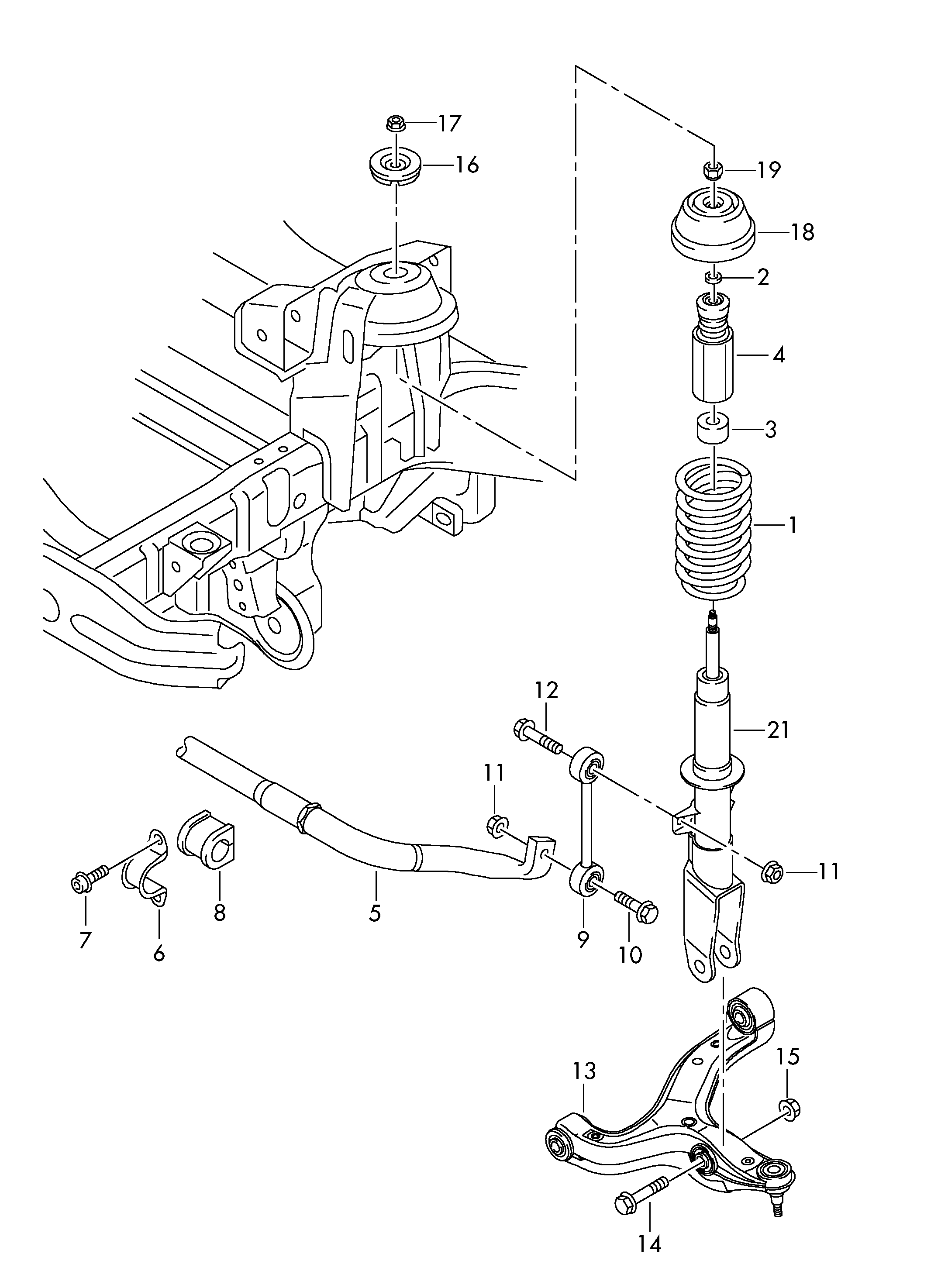 Seat 2H0411317B - Тяга / стойка, стабилизатор parts5.com