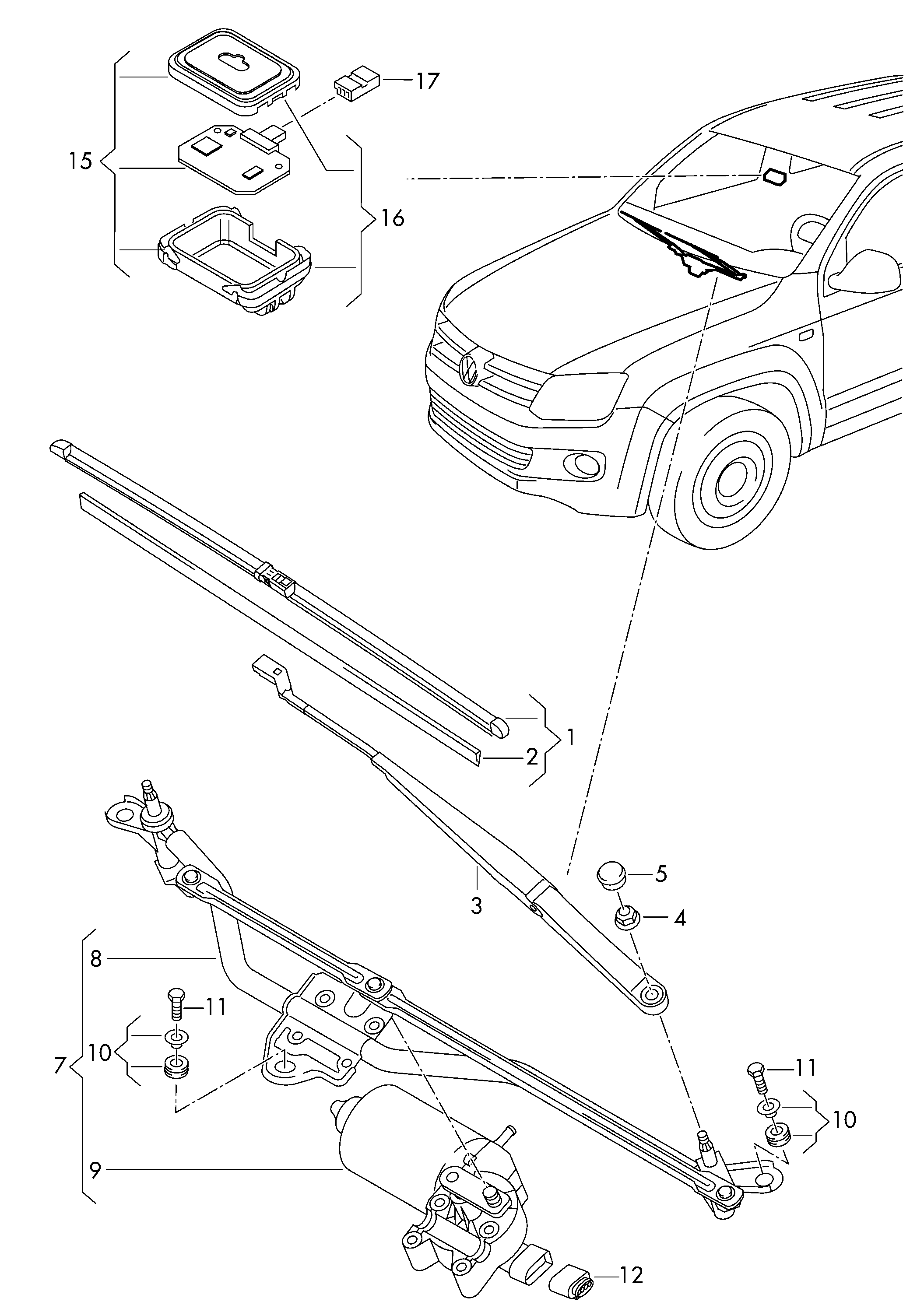 VAG 2H1998002 - Щетка стеклоочистителя parts5.com