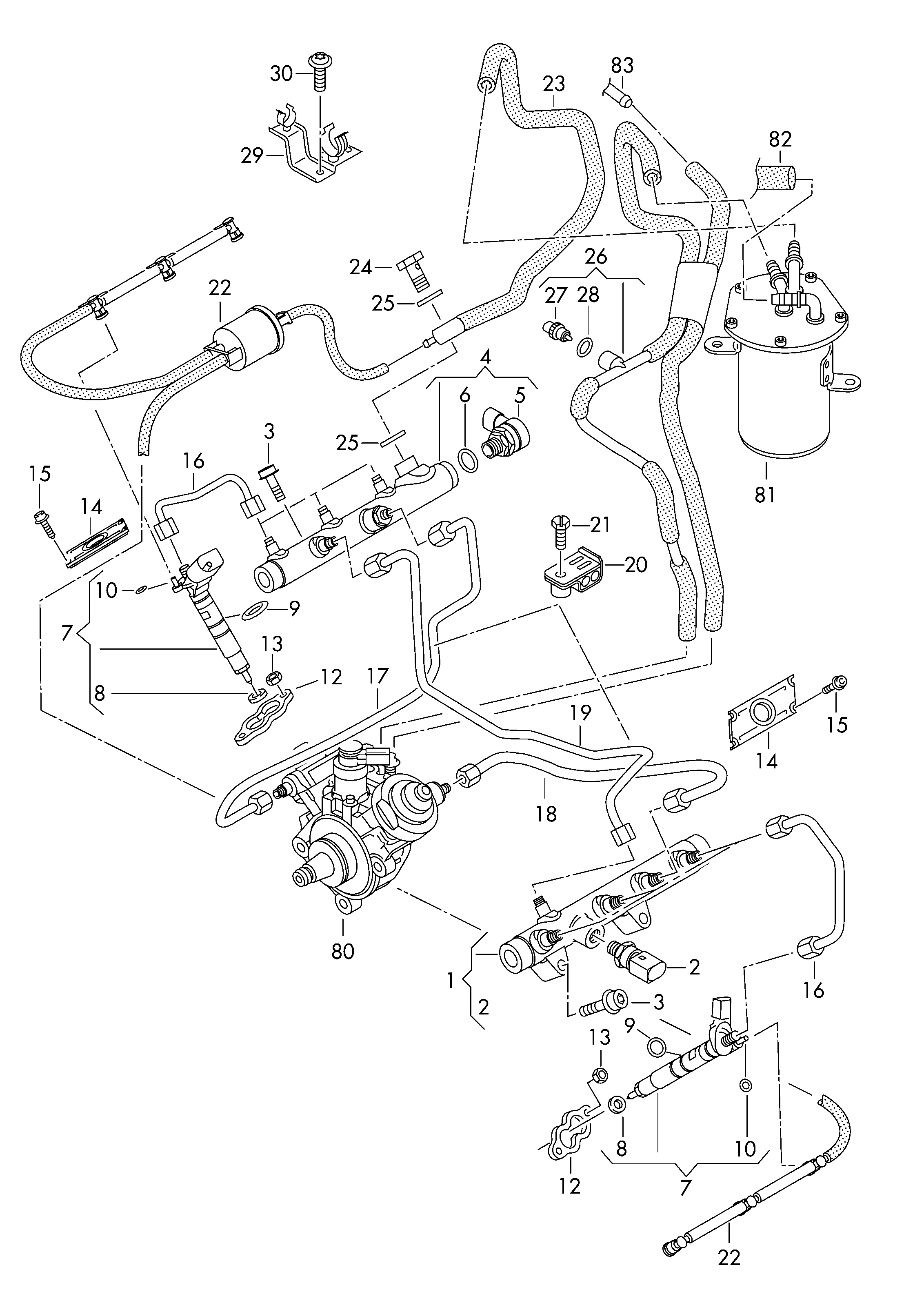 Seat 059 130 519 - Комплект прокладок, форсунка parts5.com