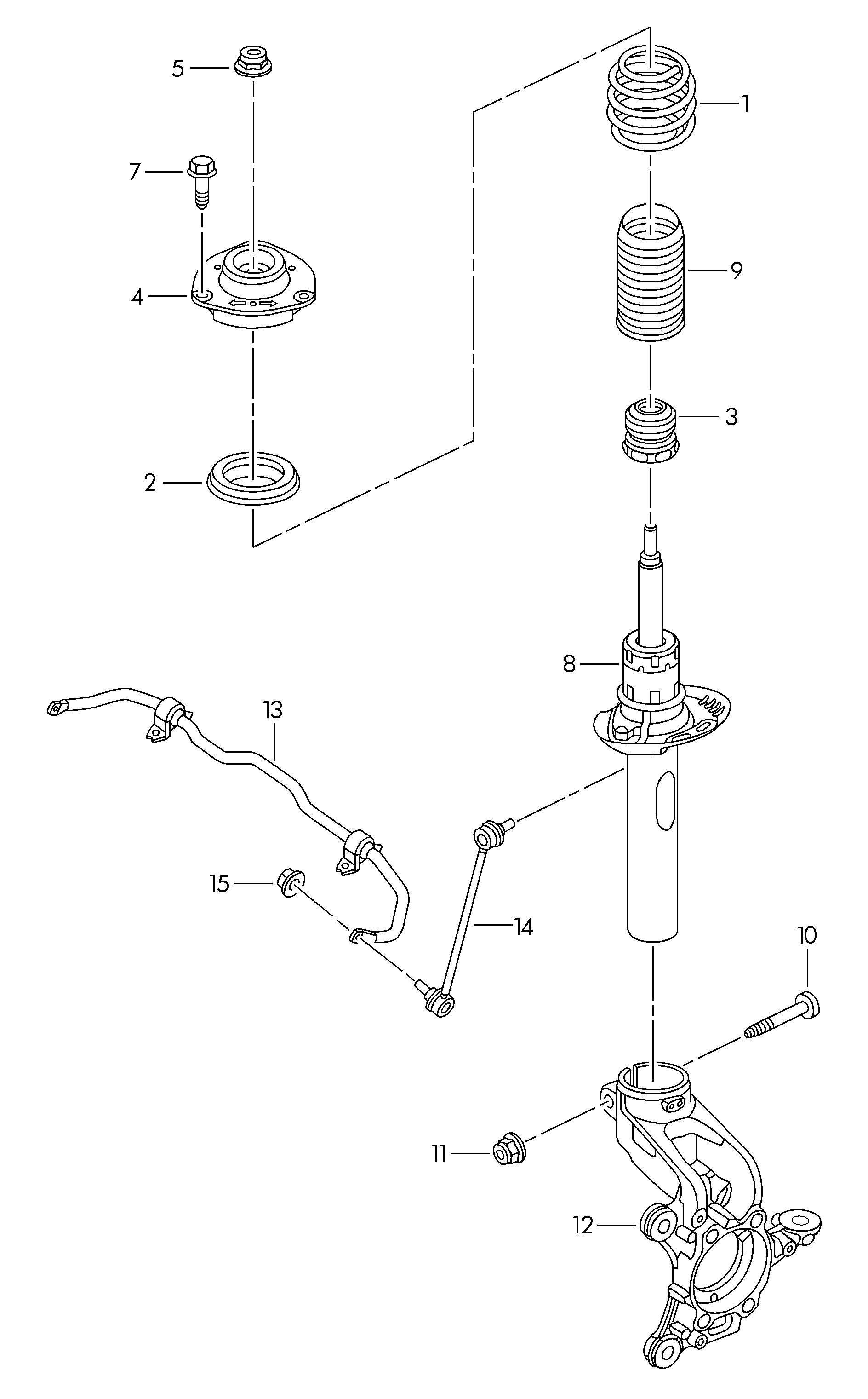 AUDI 5C0 413 031 Q - Амортизатор parts5.com