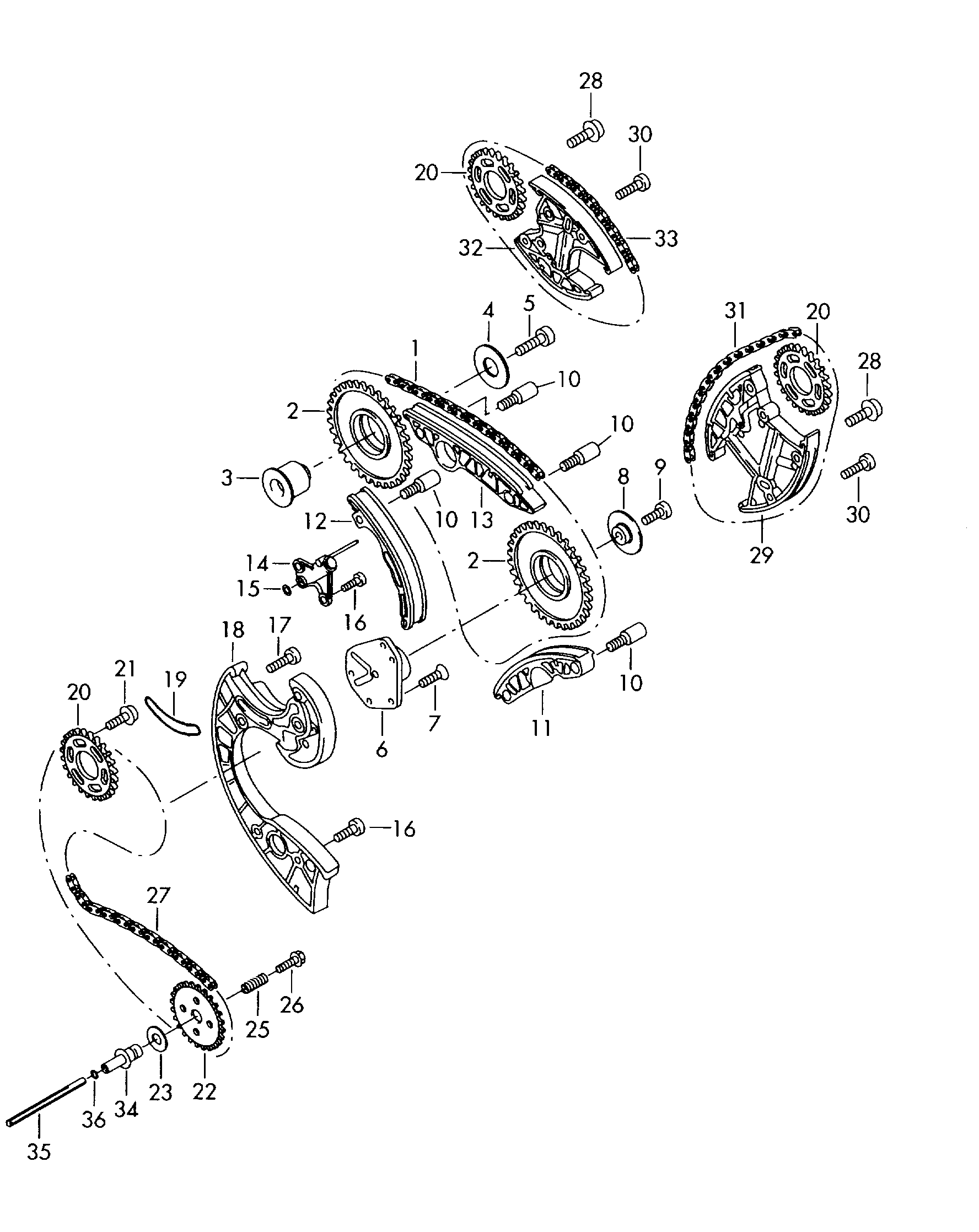 AUDI 079 109 507 G - Натяжное устройство цепи, привод масляного насоса parts5.com