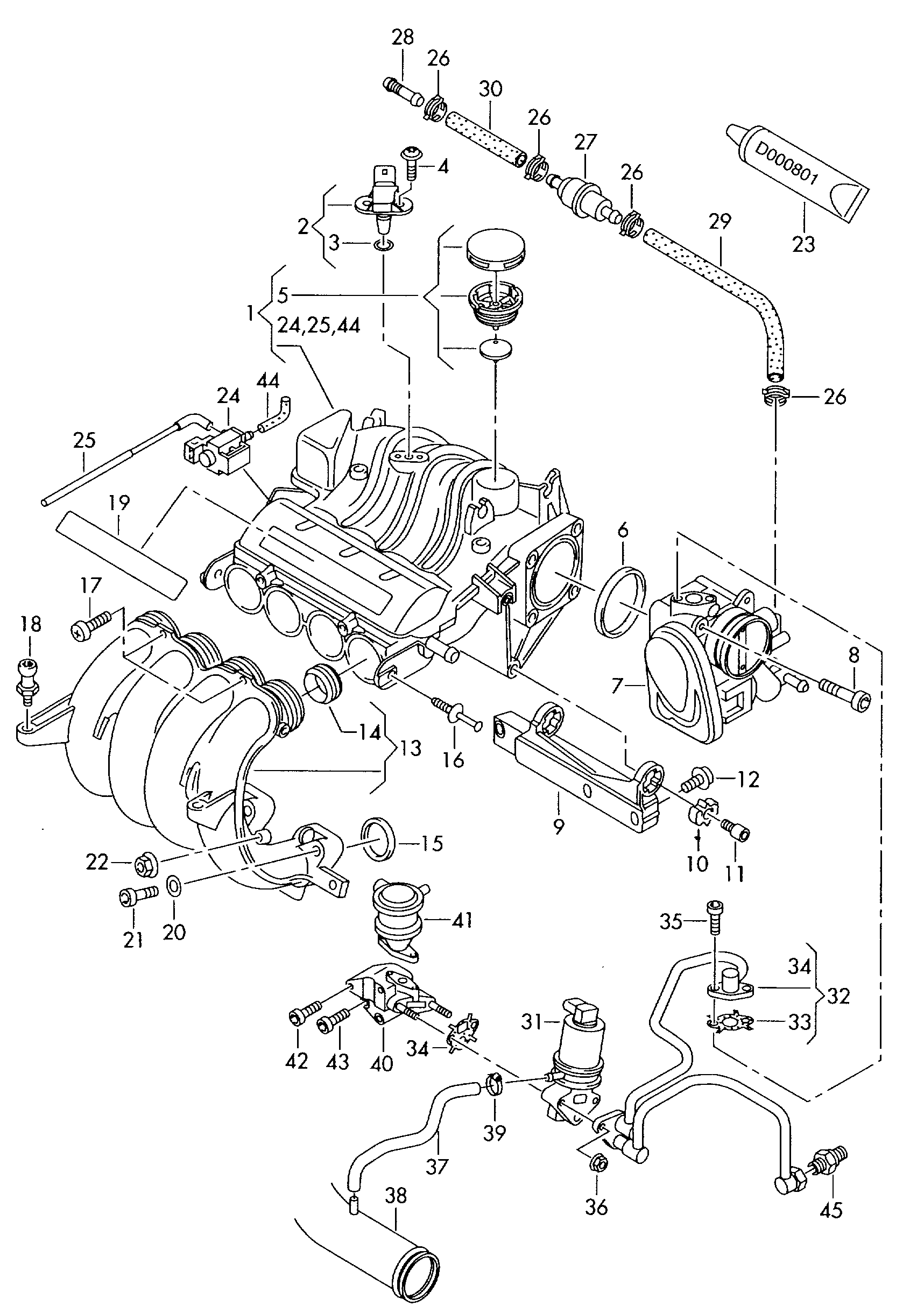 Seat 06A133227D - Прокладка, корпус впускного коллектора parts5.com