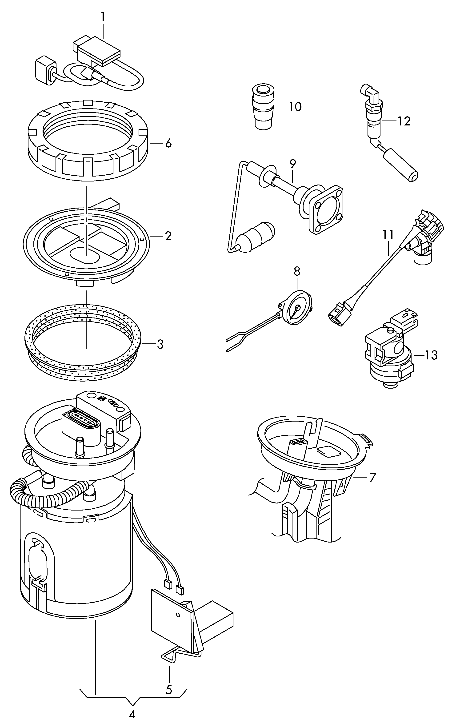 Seat 1K0919051BG - Fuel delivery unit and sender for fuel gauge parts5.com