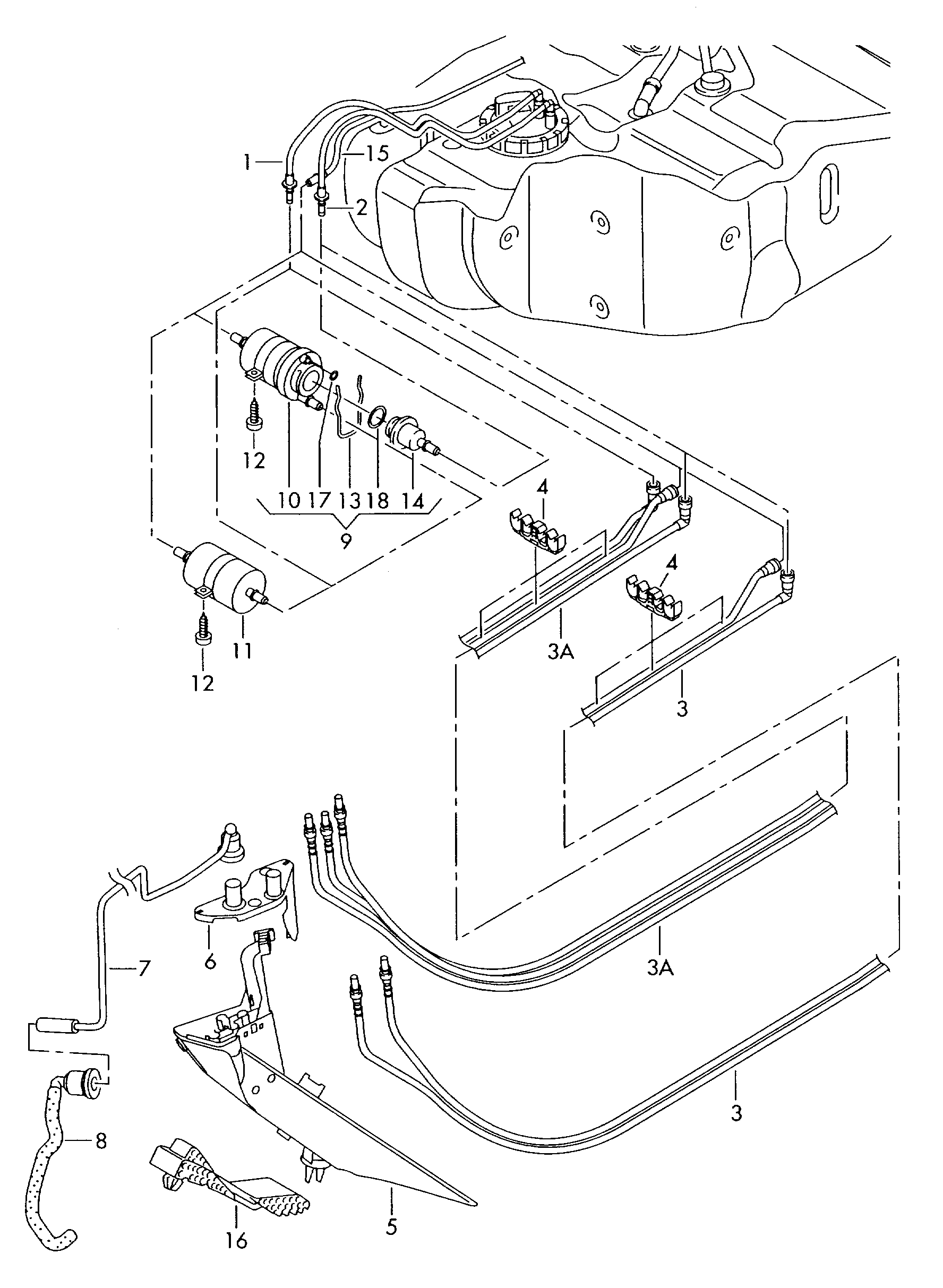 VAG 6Q0201559A - Топливный фильтр parts5.com