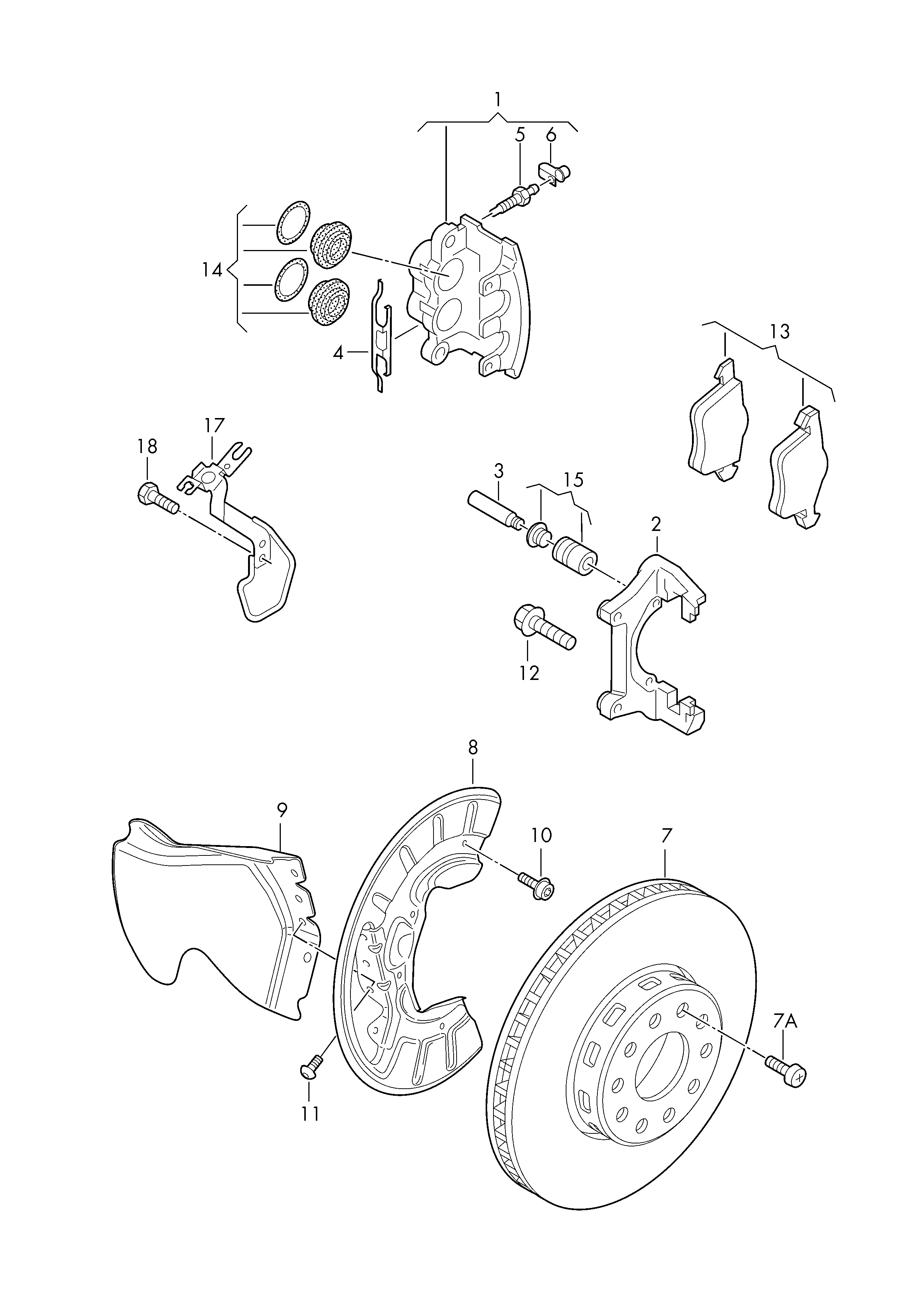 VW 4E0 698 151 - Тормозные колодки, дисковые, комплект parts5.com