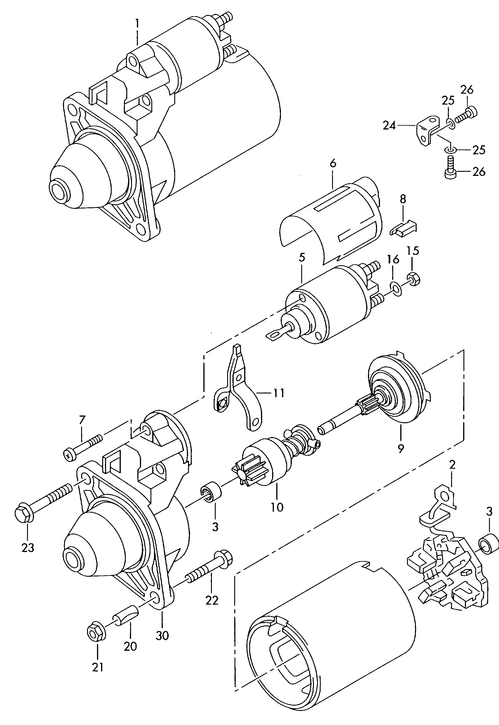 VW 059 911 024 G - Стартер parts5.com