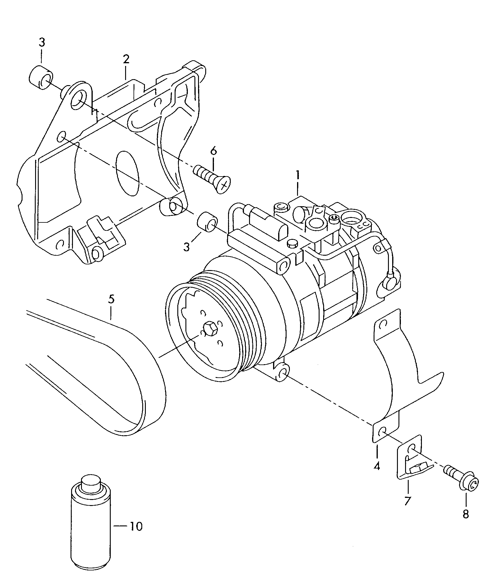 Porsche 3D0820803T - Компрессор кондиционера parts5.com