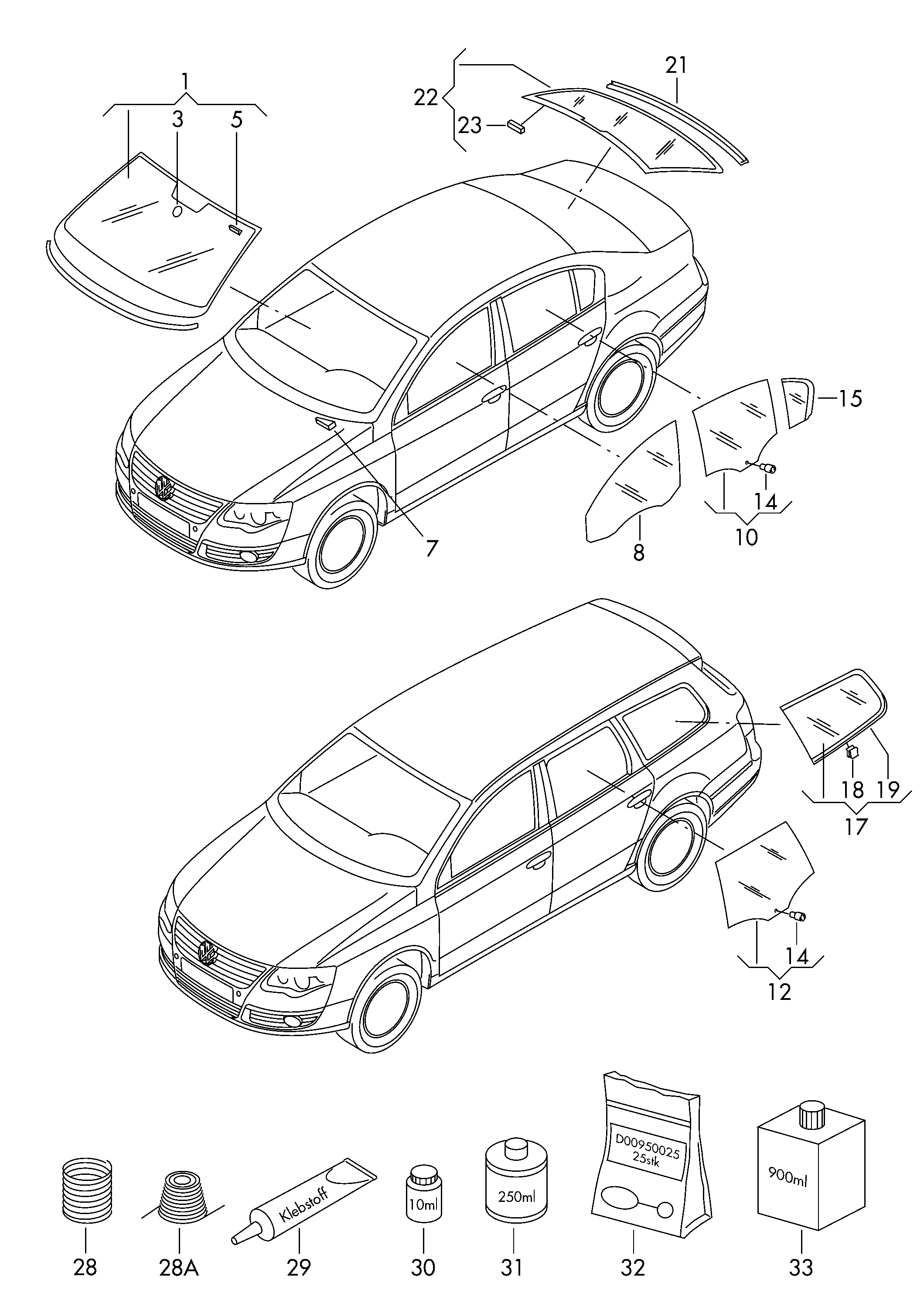 VW 3C9845025B - Стекло двери parts5.com