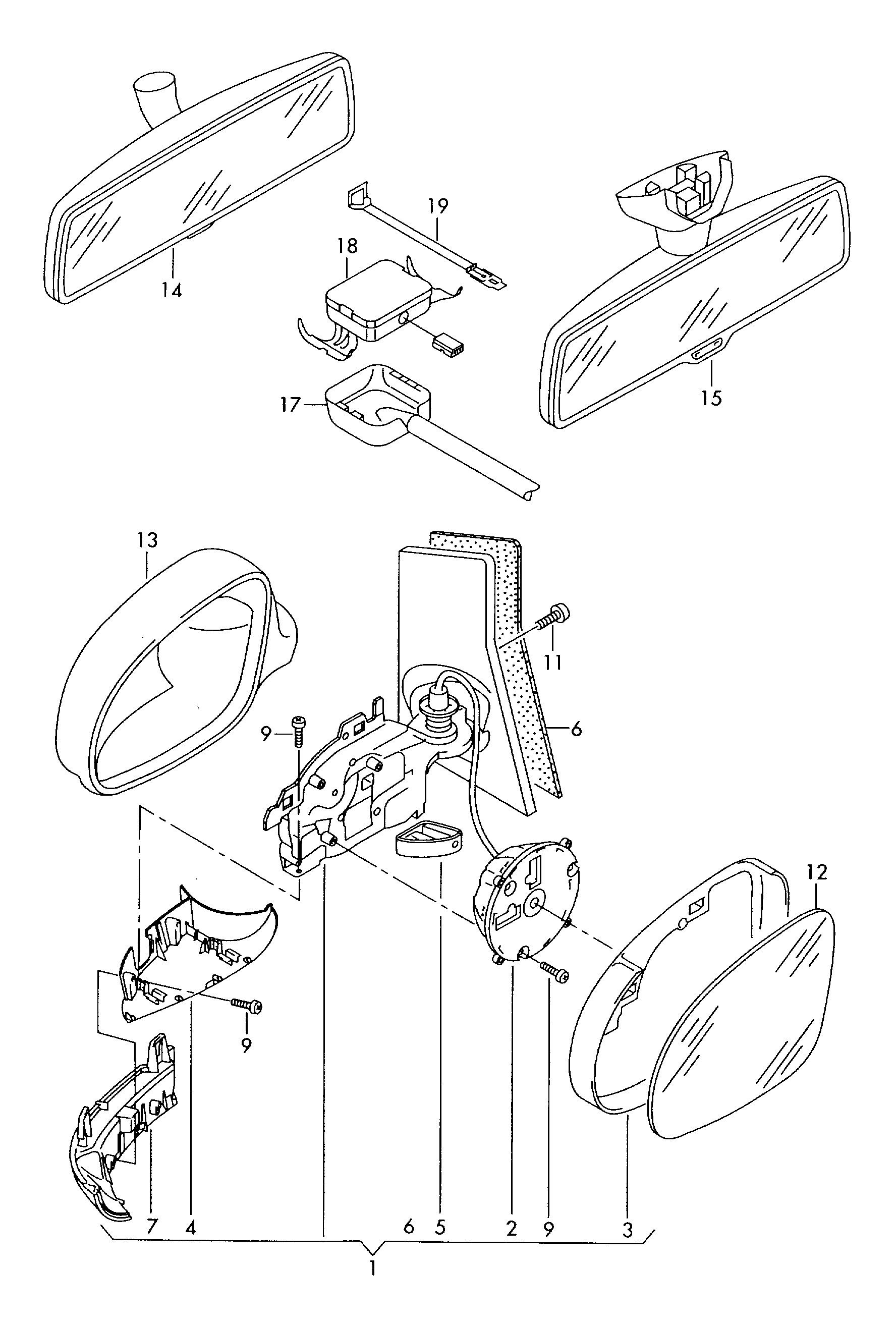 Seat 3C0-857-521 - Зеркальное стекло, наружное зеркало parts5.com