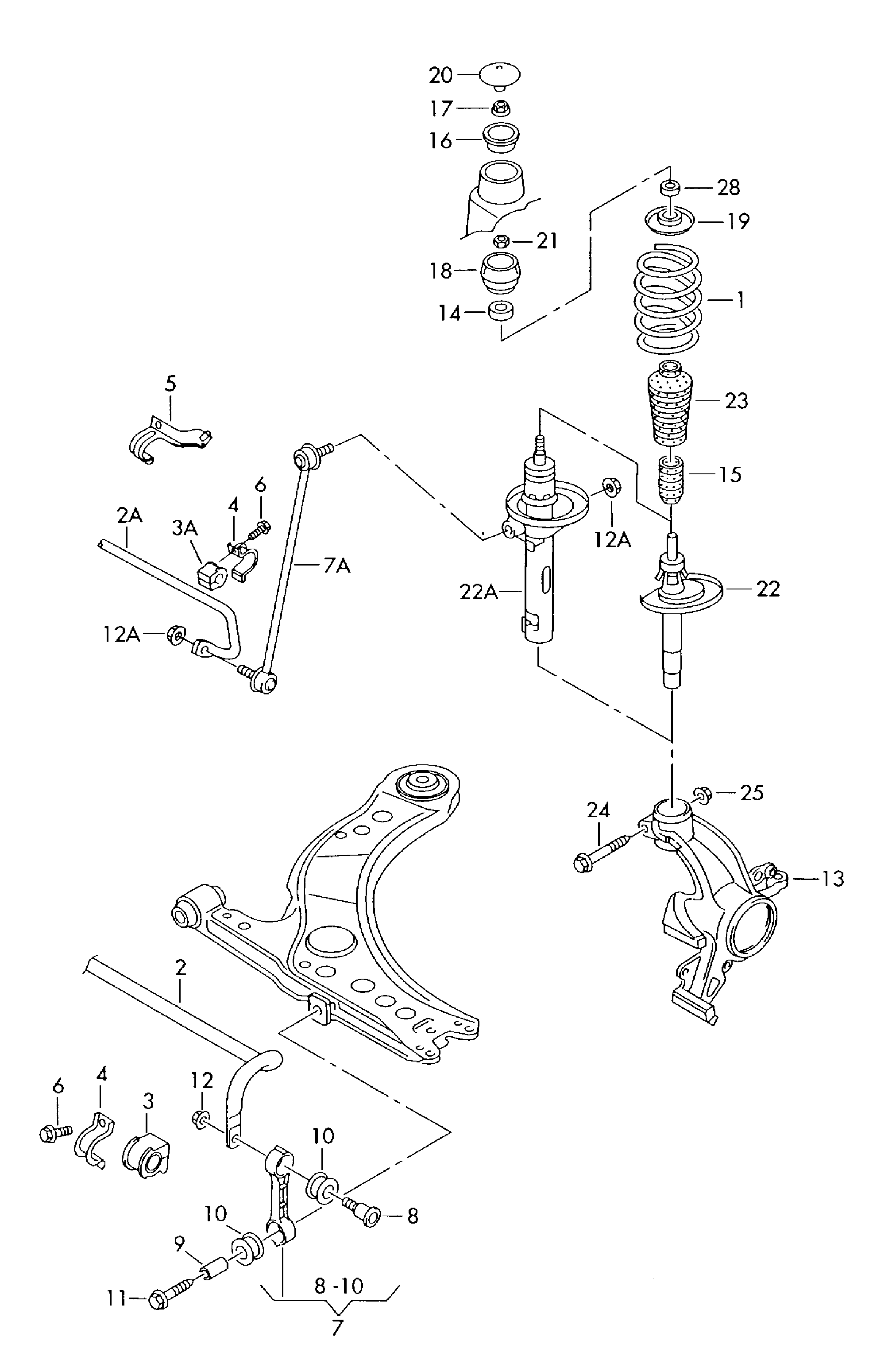 VAG 1J0 413 031AE - Амортизатор parts5.com