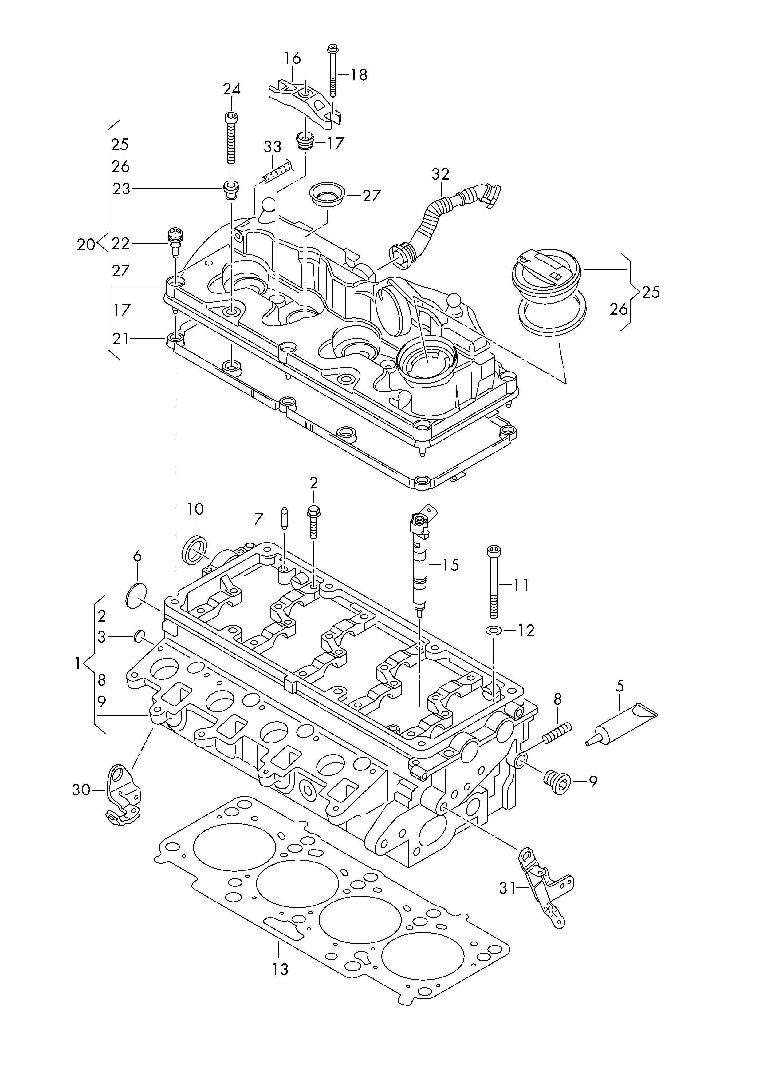 VW 04L 103 070 B - Уплотнительное кольцо, шахта свечи parts5.com