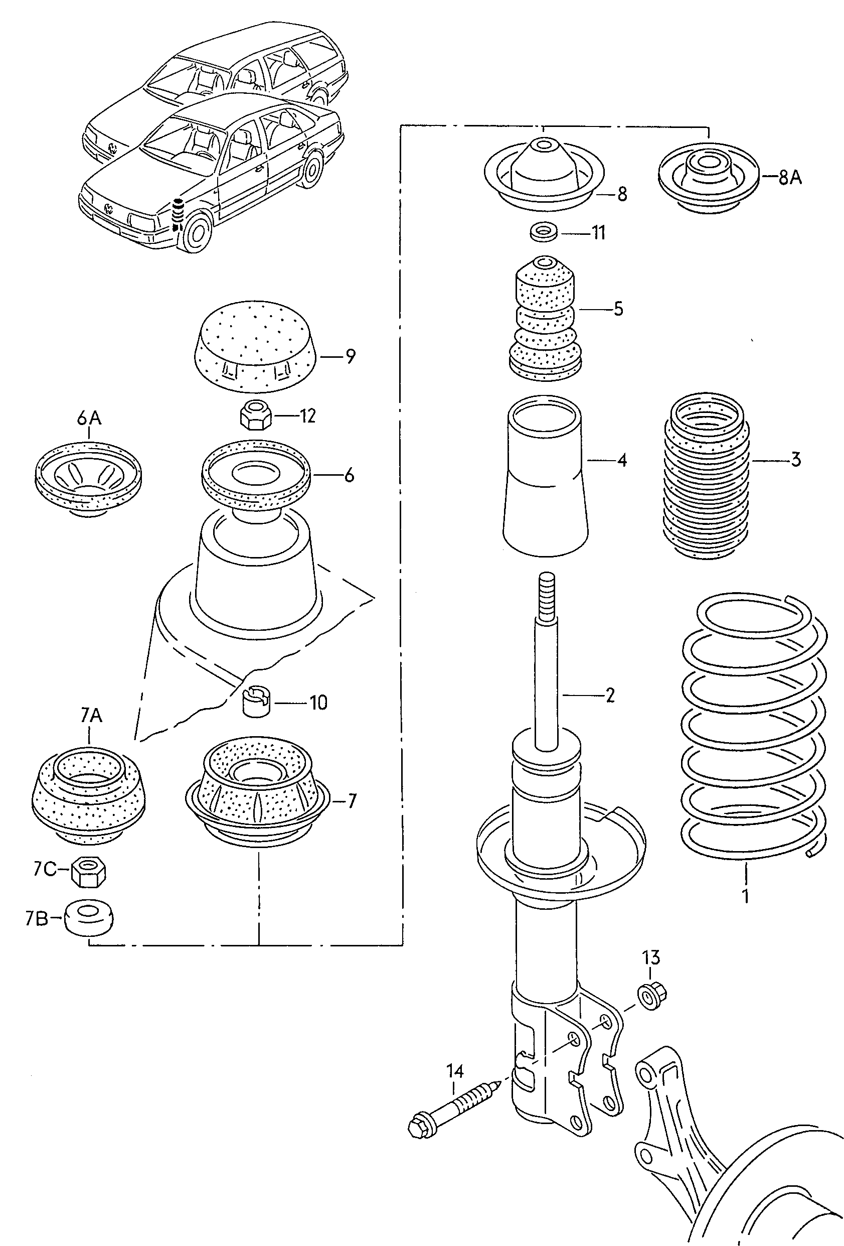 VAG 357 413 031 C - Амортизатор parts5.com