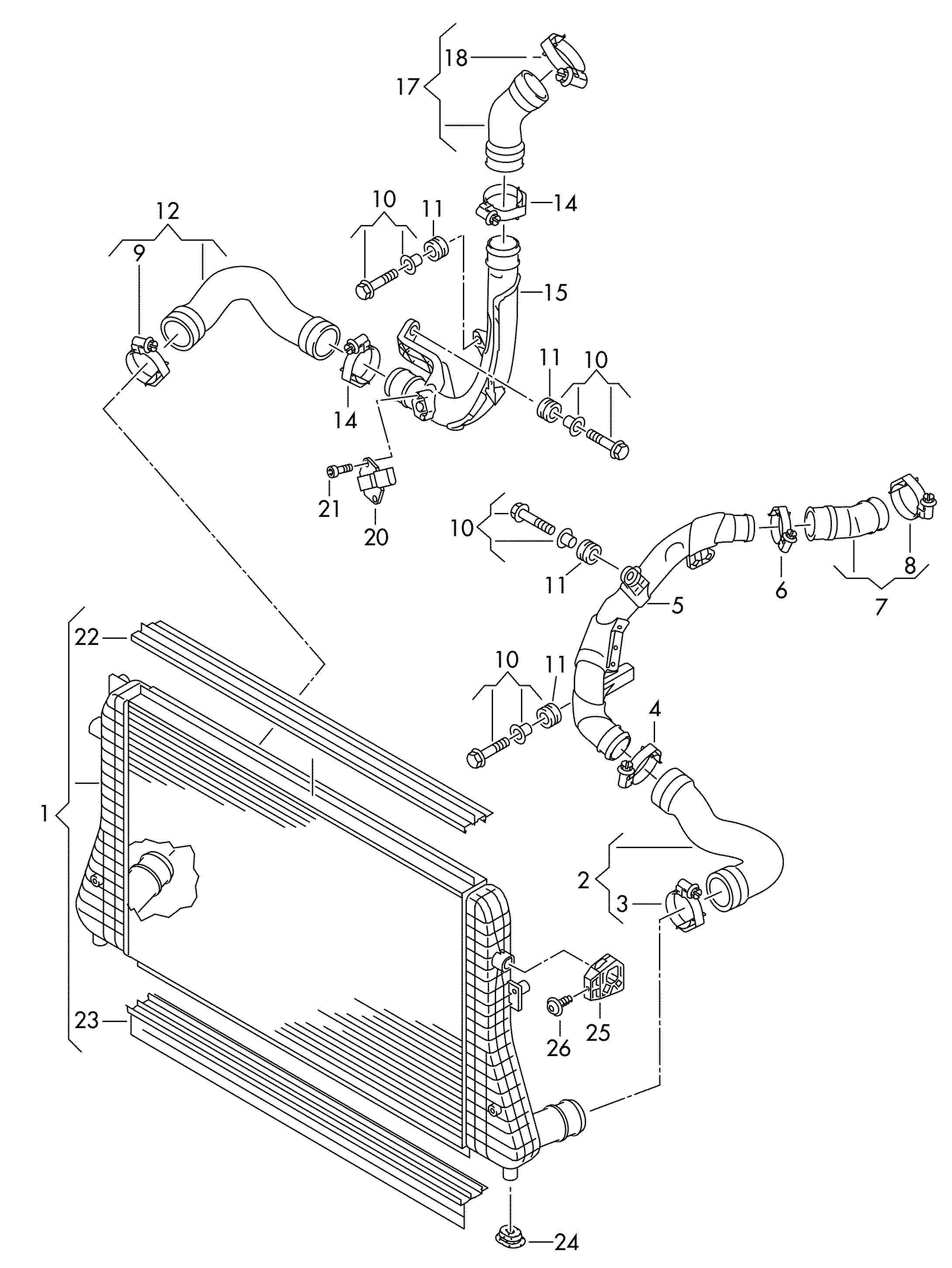 Seat 1K0 145 834 AP - Трубка, нагнетание воздуха parts5.com