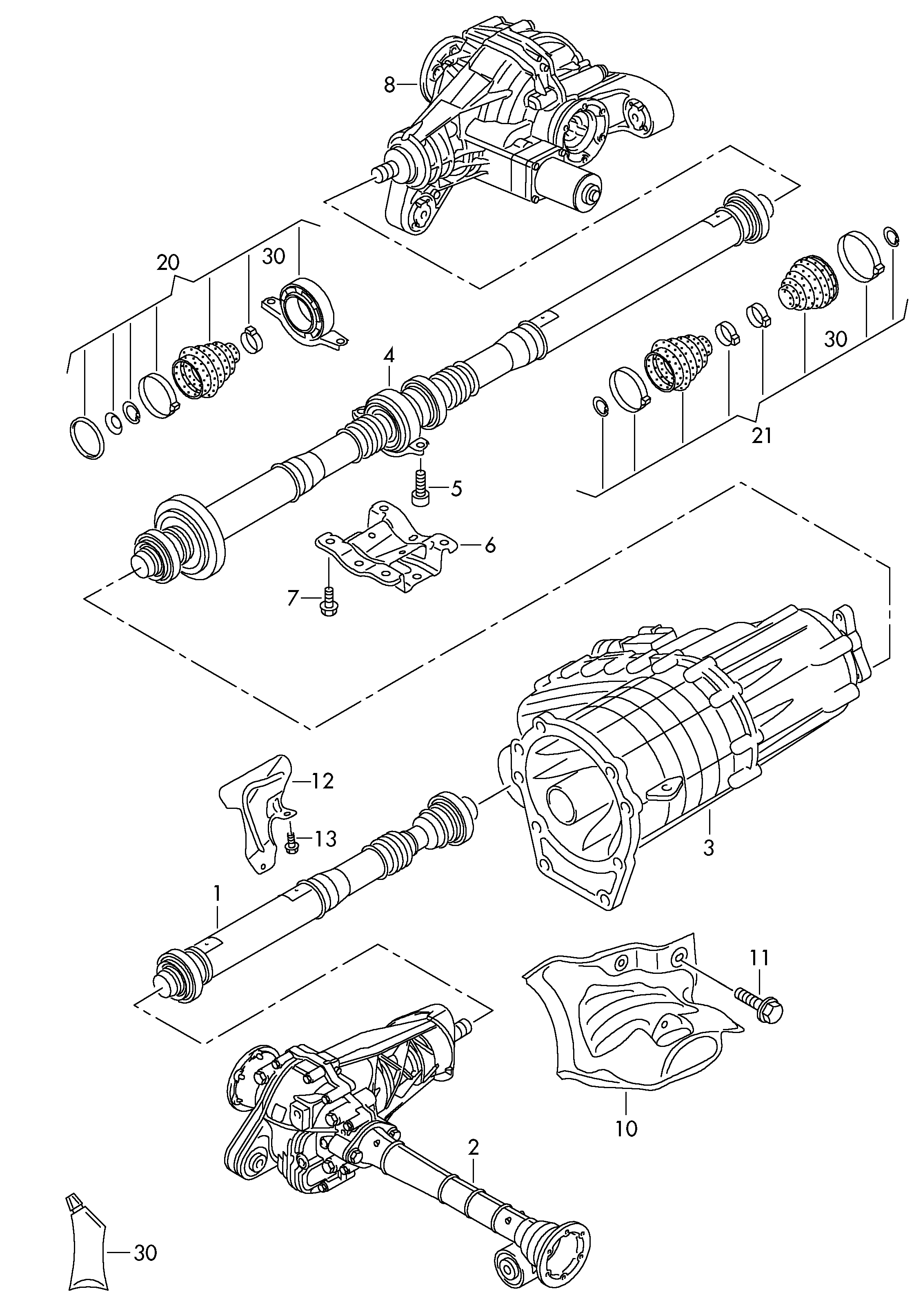 VW 7P0 521 102 P - Подвеска, карданный вал parts5.com