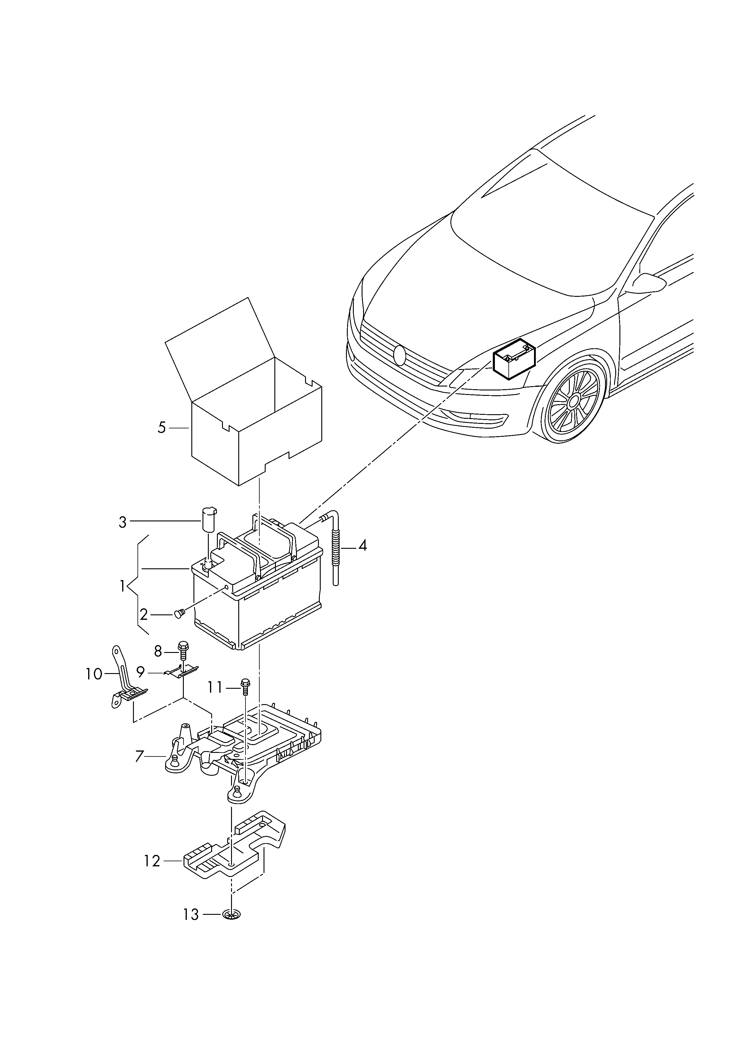 VW 000 915 105 DE - Стартерная аккумуляторная батарея, АКБ parts5.com