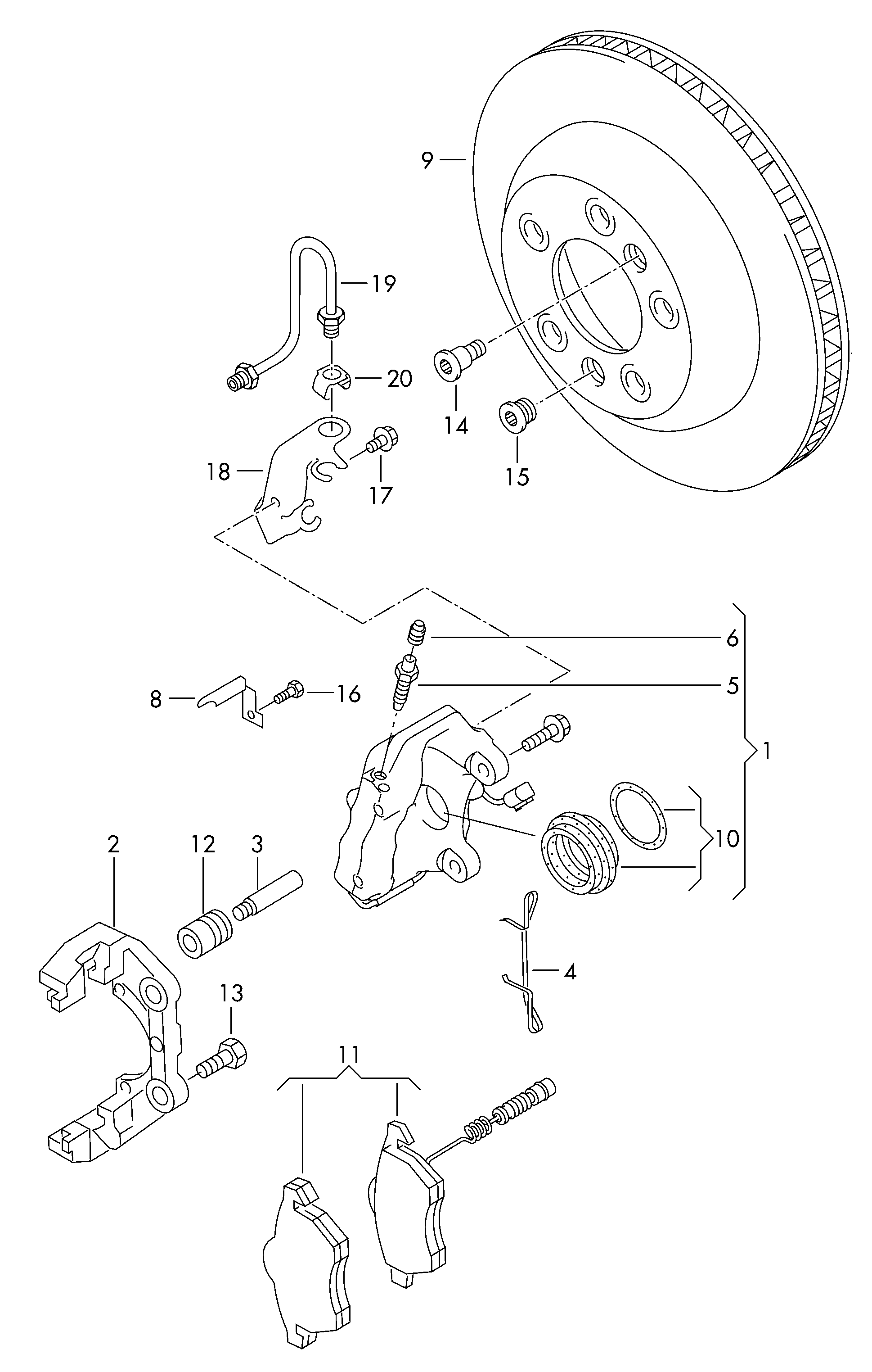 Skoda 7L6615423 - Brake caliper housing parts5.com