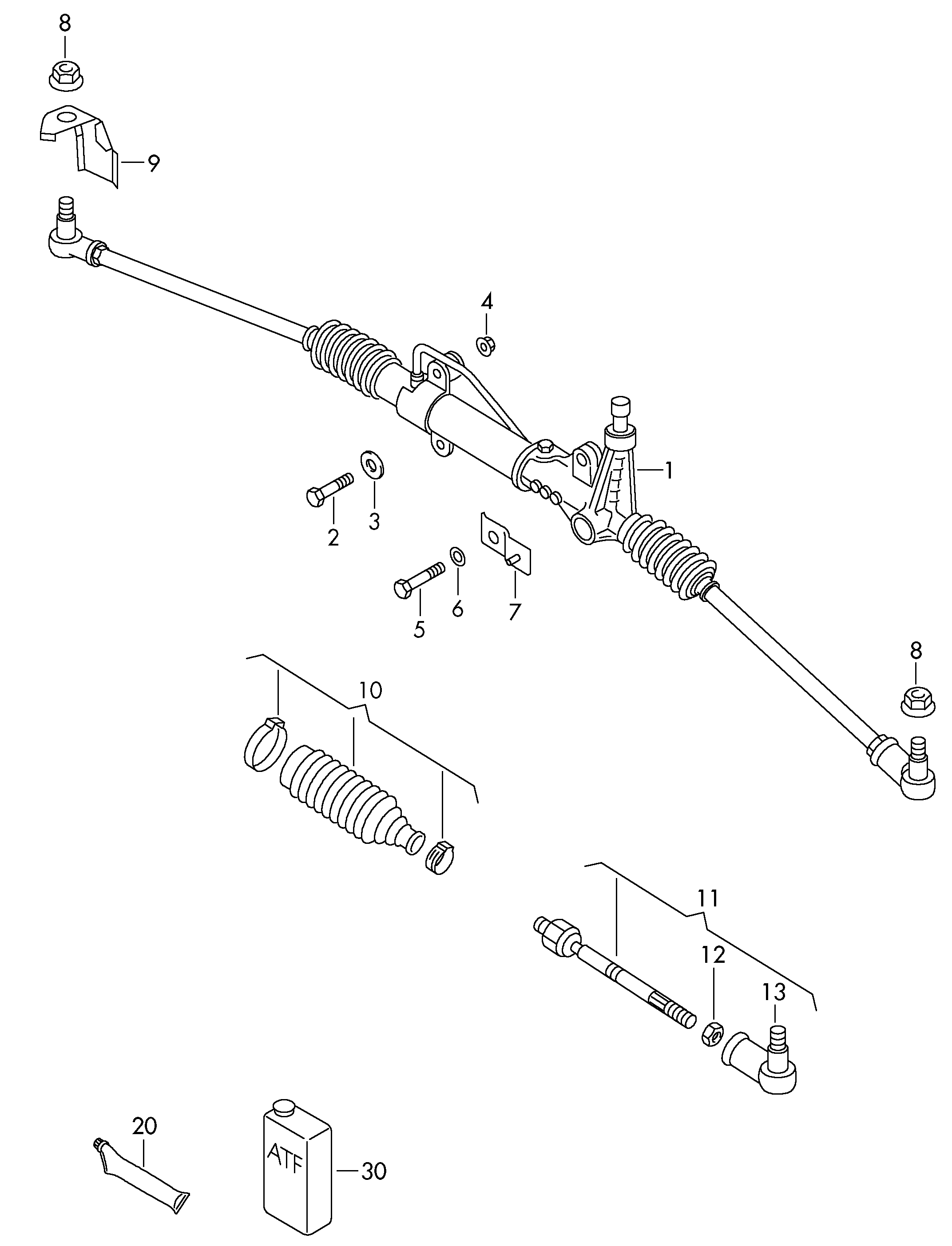 Seat 2D0422811 - Наконечник рулевой тяги, шарнир parts5.com