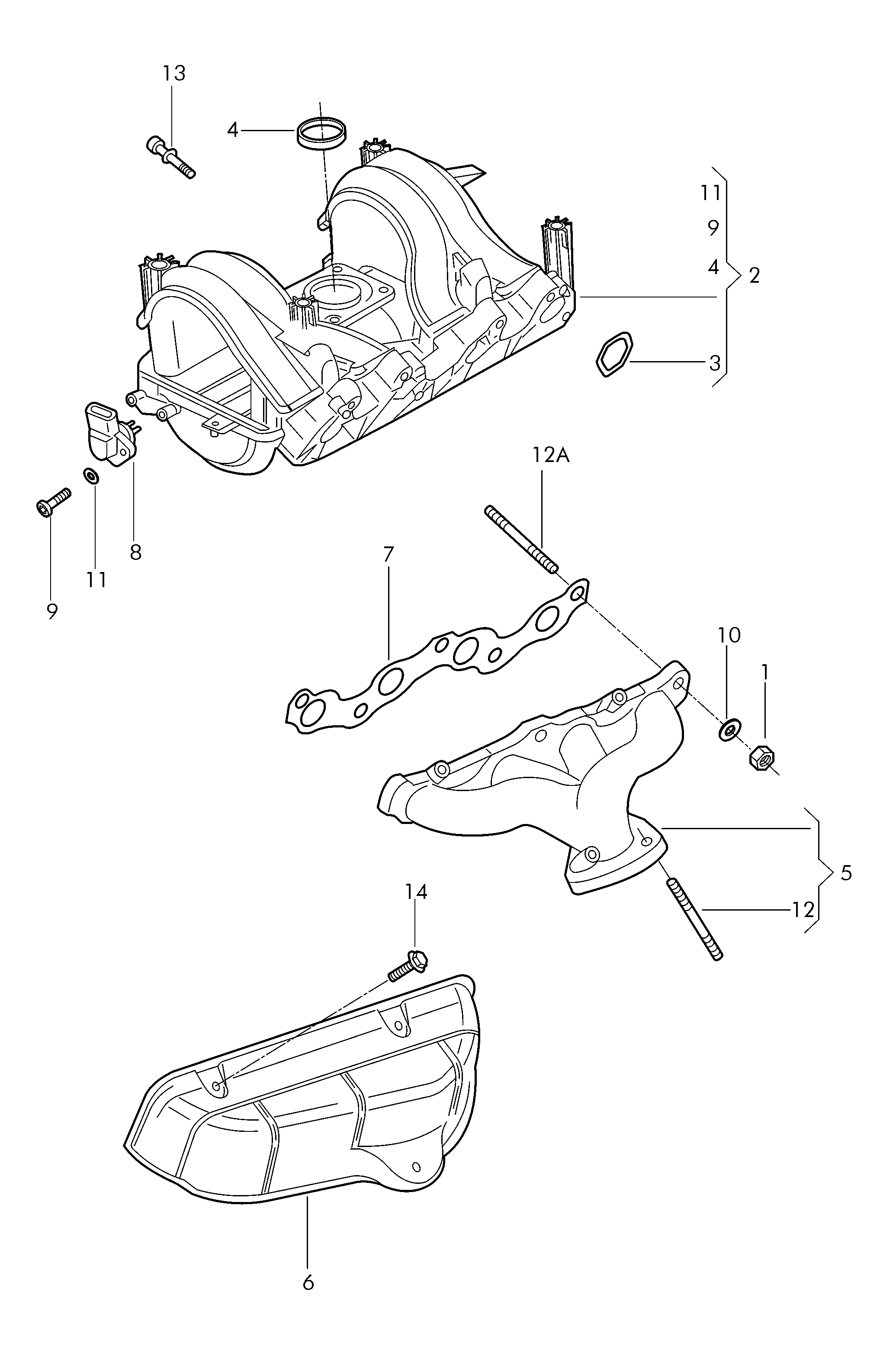 AUDI 027 998 041 1 - Датчик, давление во впускной трубе parts5.com