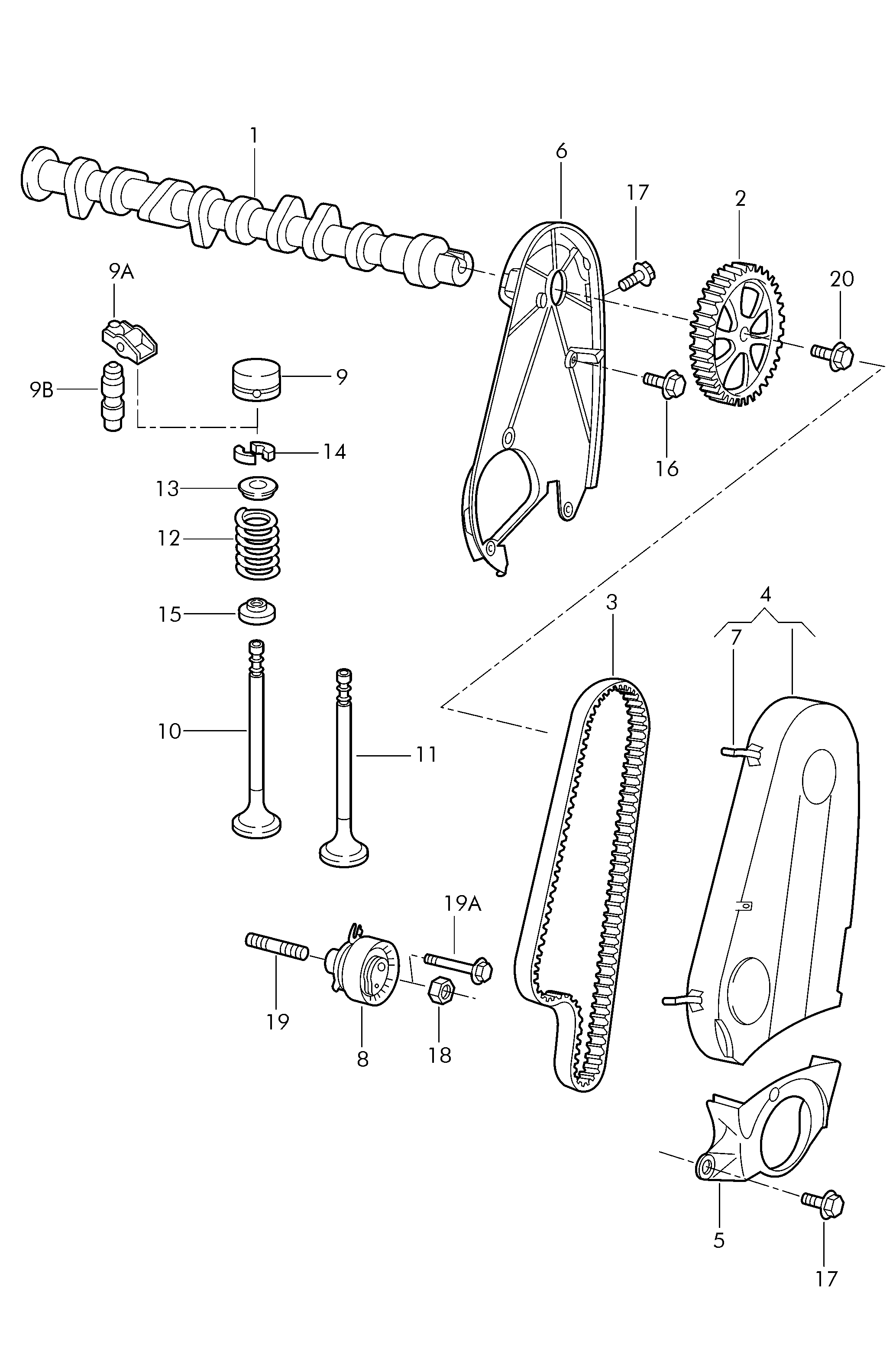 VAG 030109417B - Коромысло, управление двигателем parts5.com