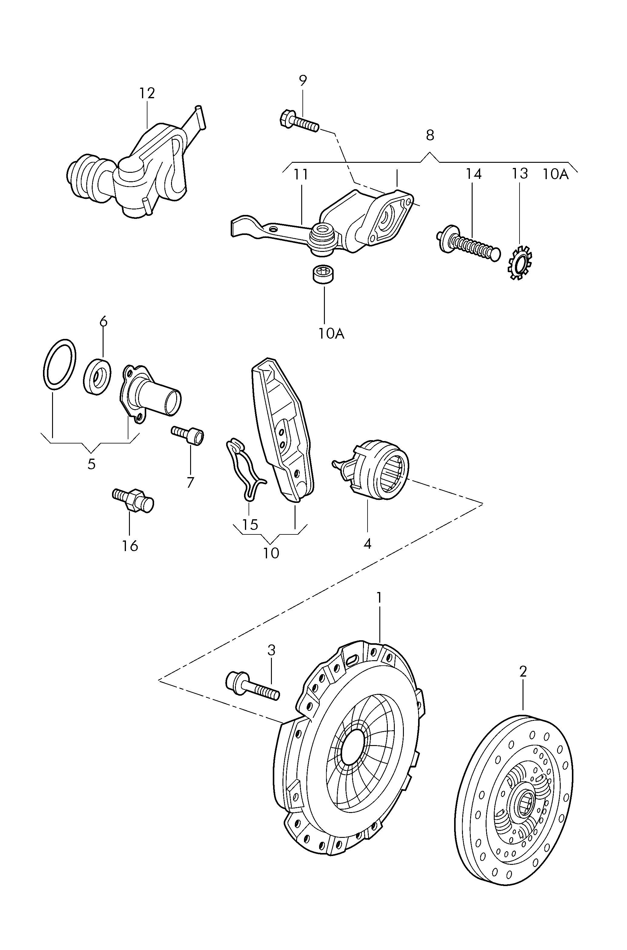 VW 02A141777B - Болт, возвратной вилки parts5.com