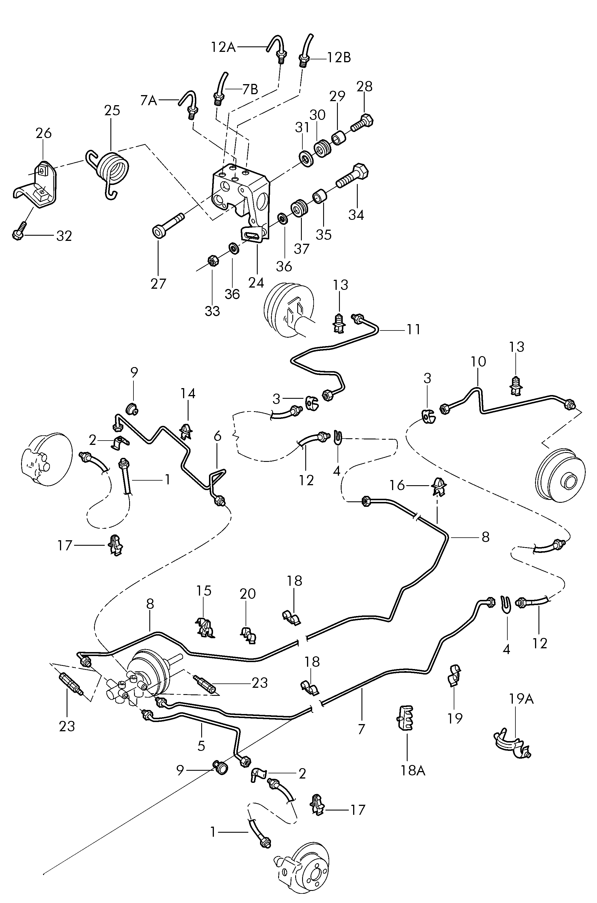 VAG 305611715A - Кронштейн, тормозной шланг parts5.com