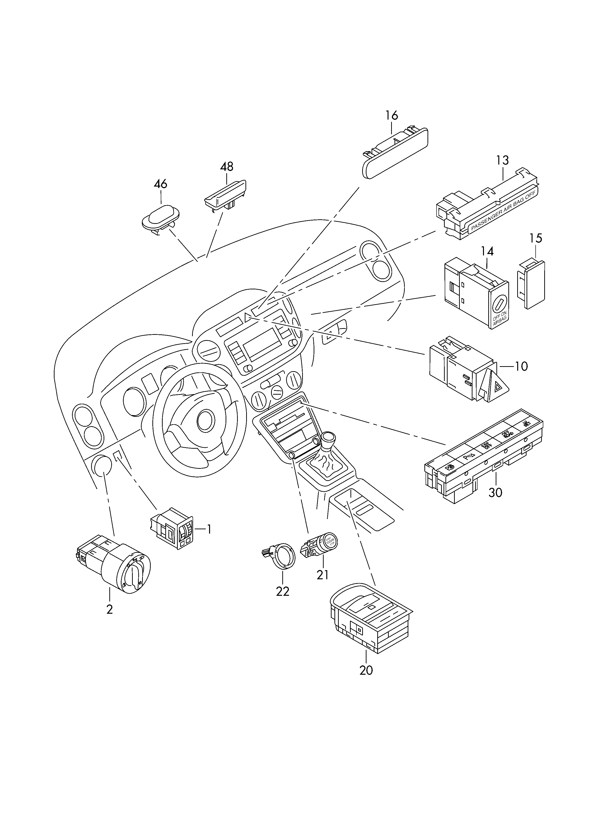 VAG 3C8 941 431 A - Выключатель, головной свет parts5.com