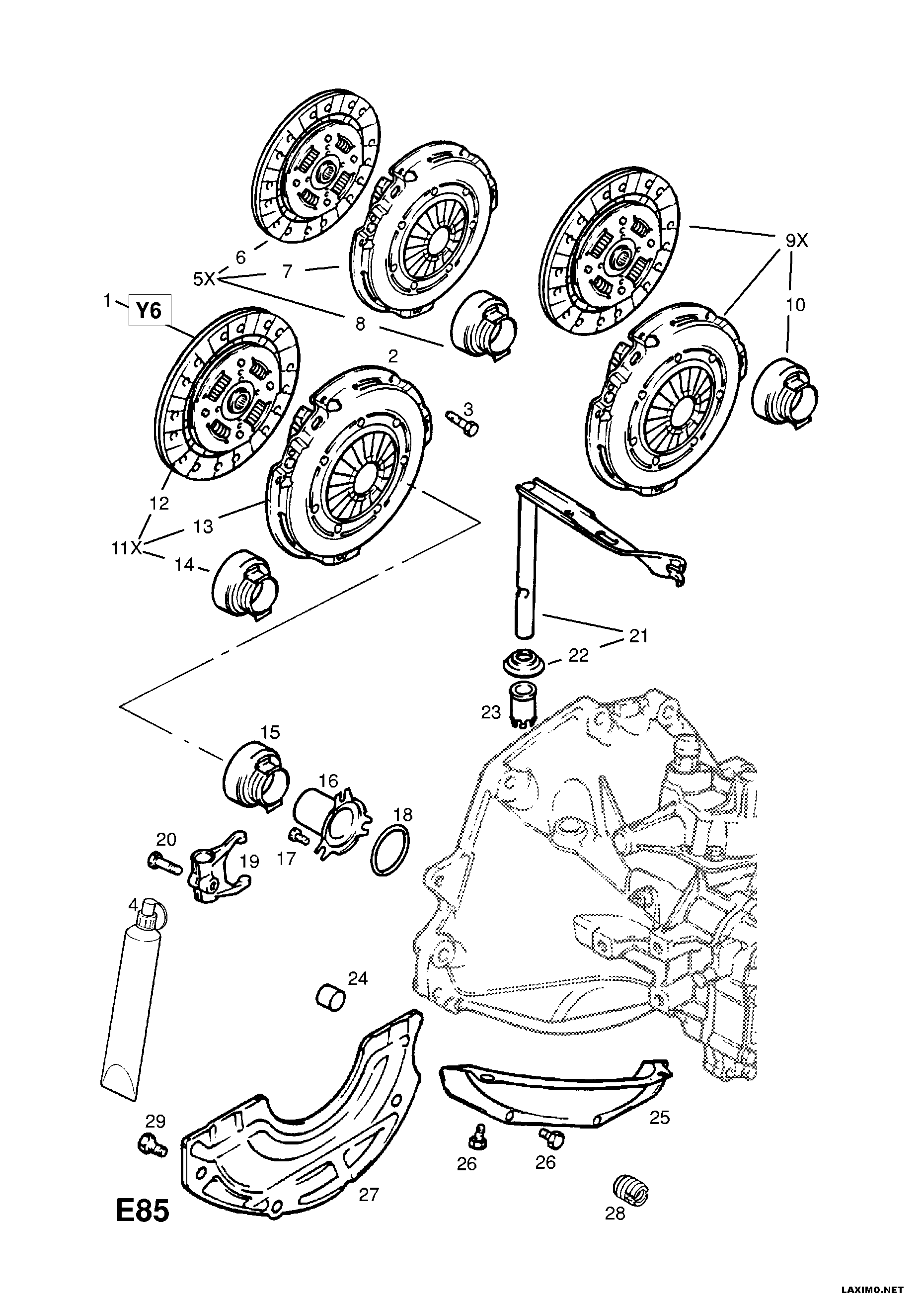 Vauxhall 6 66 007 - Нажимной диск сцепления parts5.com