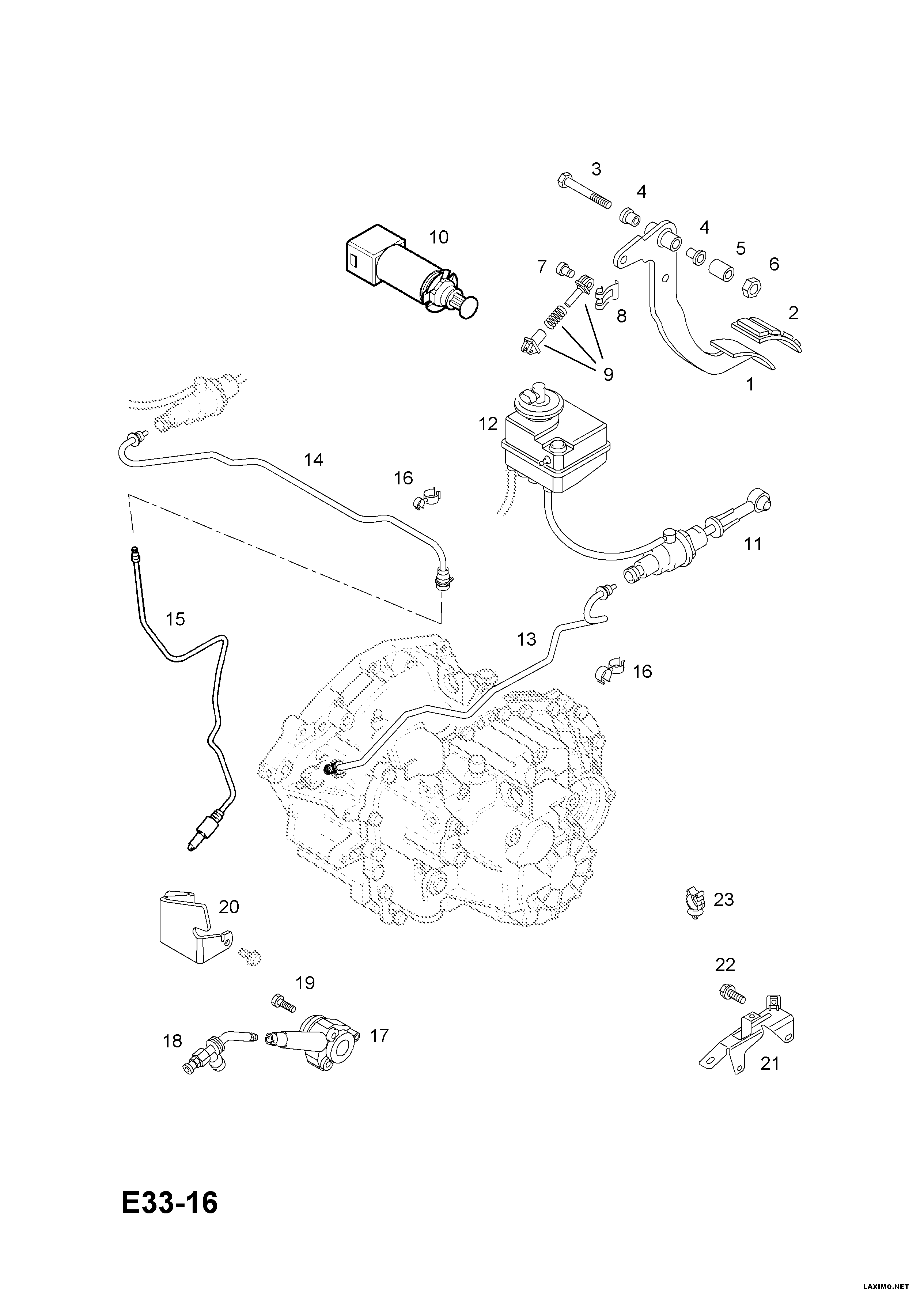 Vauxhall 44 52 962 - Центральный выключатель, система сцепления parts5.com