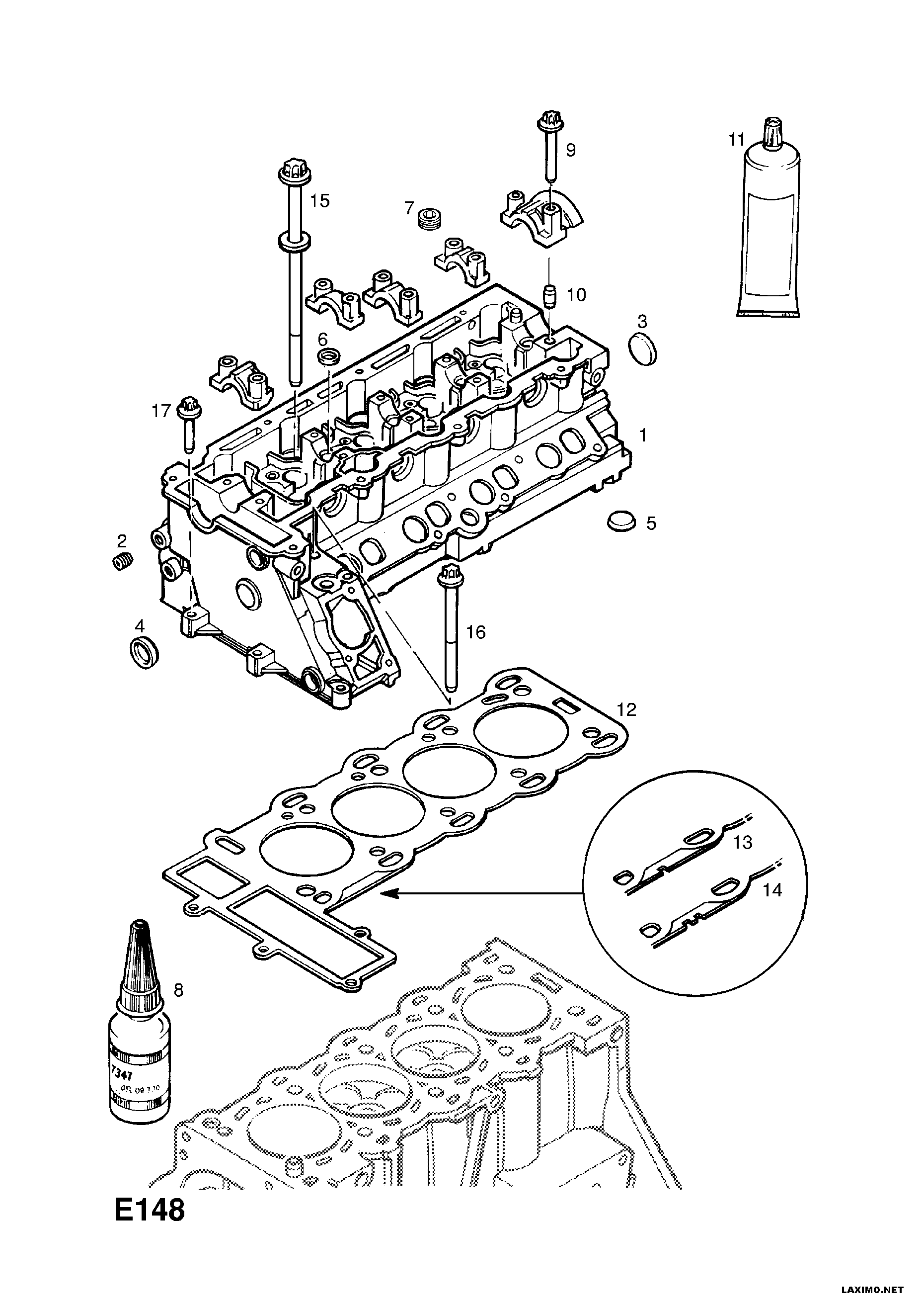 Opel 56 07 422 - Прокладка, головка цилиндра parts5.com