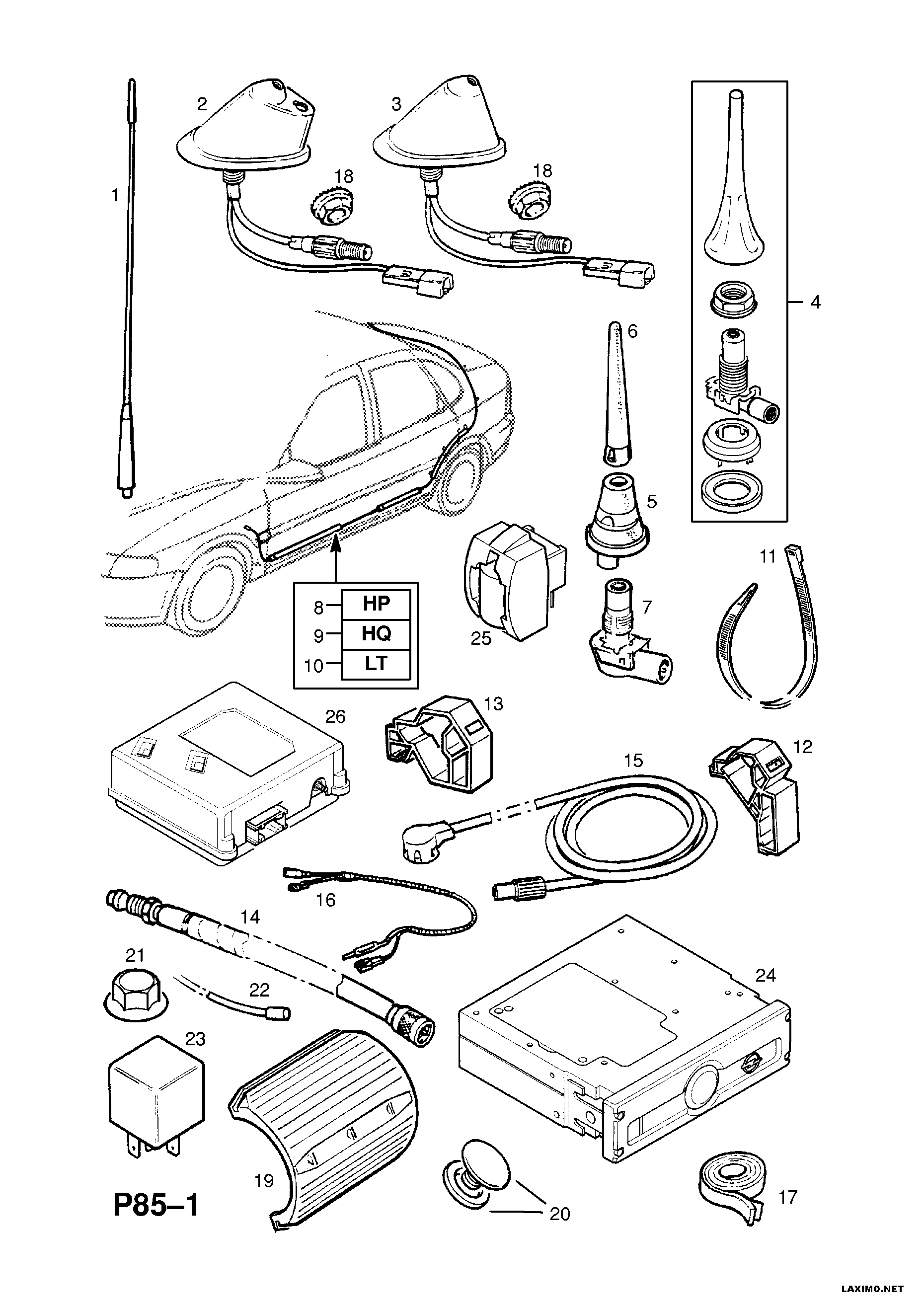 Opel 17 84 700 - Антенна parts5.com